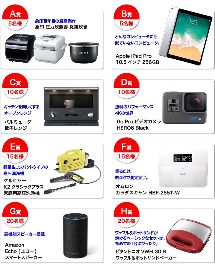 家電コース一覧